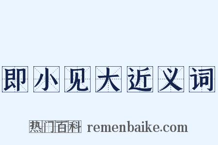 即小见大近义词是什么意思的图片